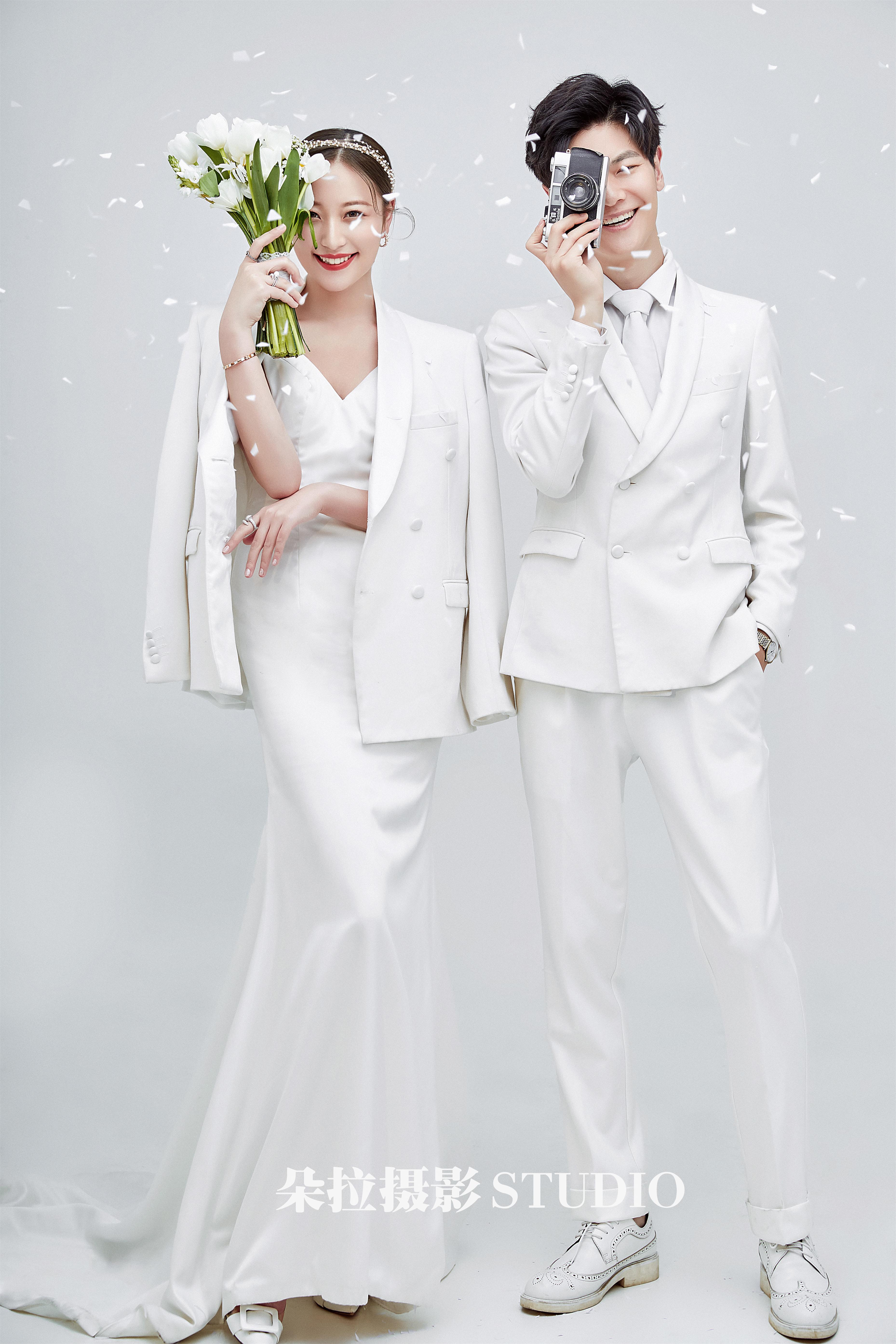 简约婚纱照~鱼尾白纱_【郑州朵拉摄影官网】_郑州朵拉婚纱摄影工作室
